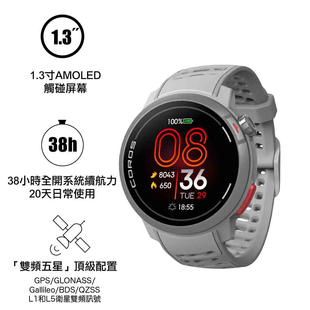 【有現貨 With Stock】多功能運動 GPS 手錶 旗艦款 Pace Pro GPS Sport Watch Grey / Blue