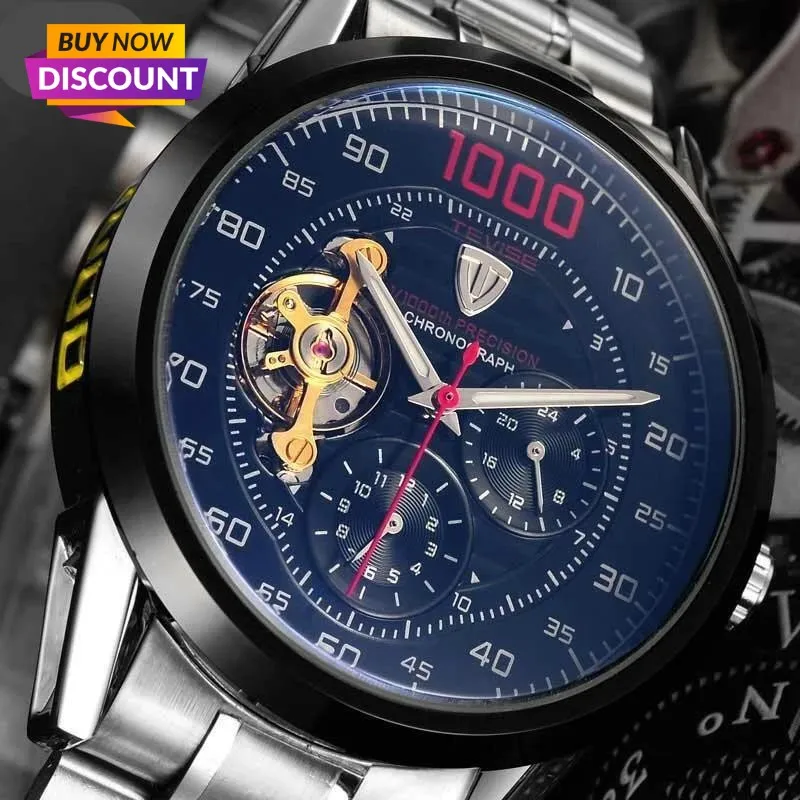 1000 New Luxury Automatic Self-Wind Skeleton Wrist Watch 2020