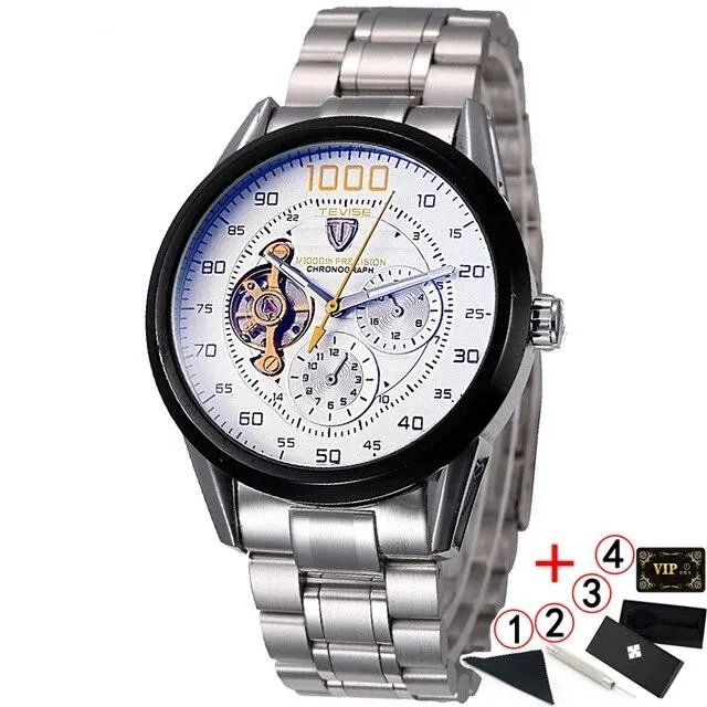 1000 New Luxury Automatic Self-Wind Skeleton Wrist Watch 2020