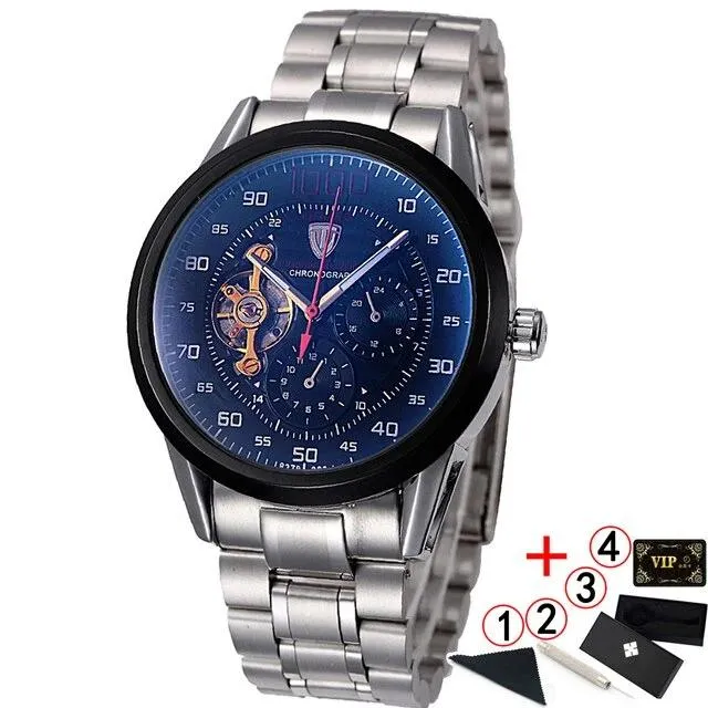 1000 New Luxury Automatic Self-Wind Skeleton Wrist Watch 2020