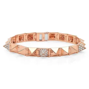 14k Gold Diamond Spike Bracelet 1.60cts