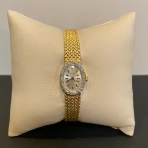 14K Yellow Gold and Diamond Movado Watch .25 Carat