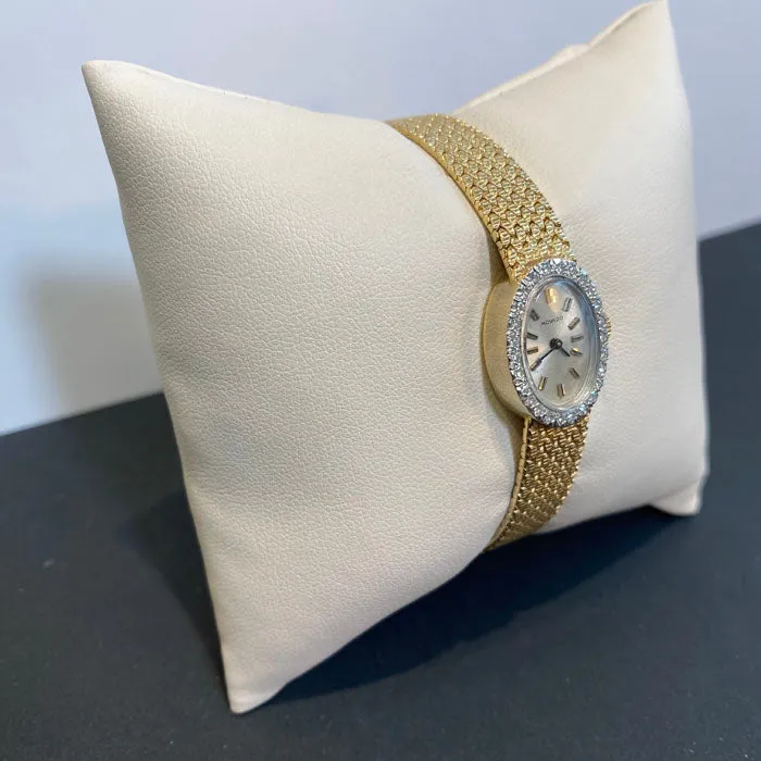 14K Yellow Gold and Diamond Movado Watch .25 Carat