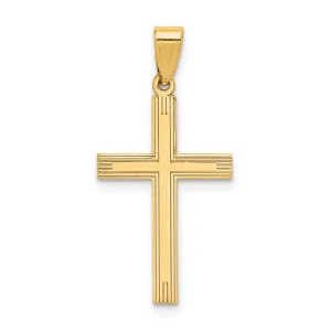 14k Yellow Gold Cross Charm