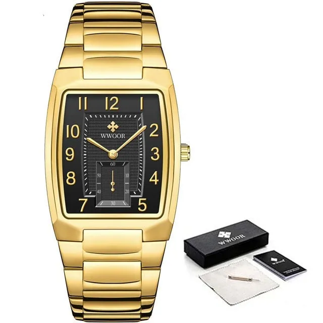 18K Yellow Gold Women Watch Women Bracelet Wrist Jewelry