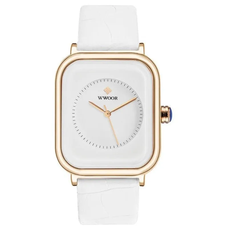 18K Yellow Gold Women Watch Women Bracelet Wrist Jewelry