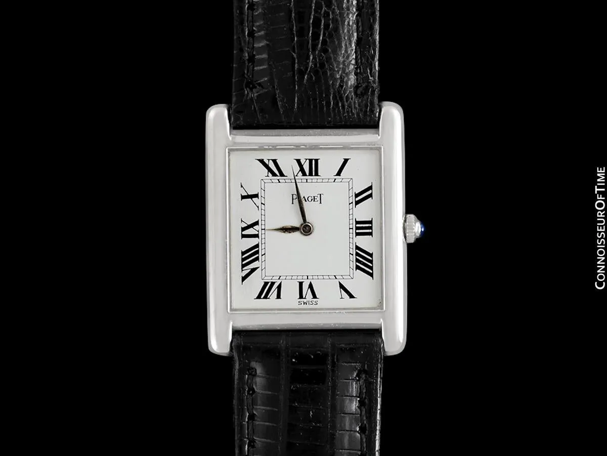 1960's Piaget Vintage Mens Midsize Unisex Watch with Award Winning 9P Movement - 18K White Gold