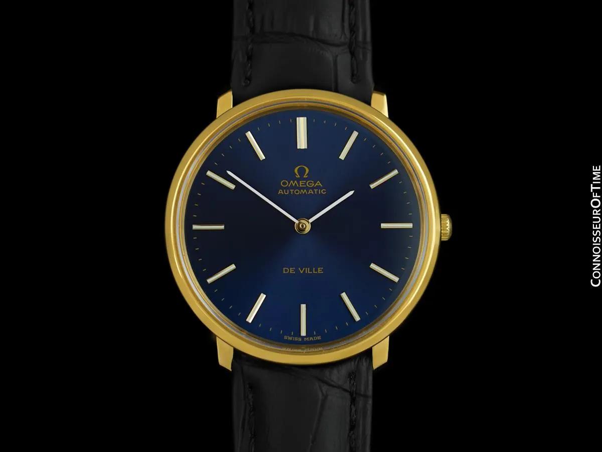 1969 Omega Vintage De Ville Mens Full Size Automatic Watch - 18K Gold Plated & Stainless Steel