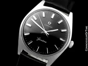 1970 Omega Geneve Vintage Mens Waterproof Style Dress Watch - Stainless Steel