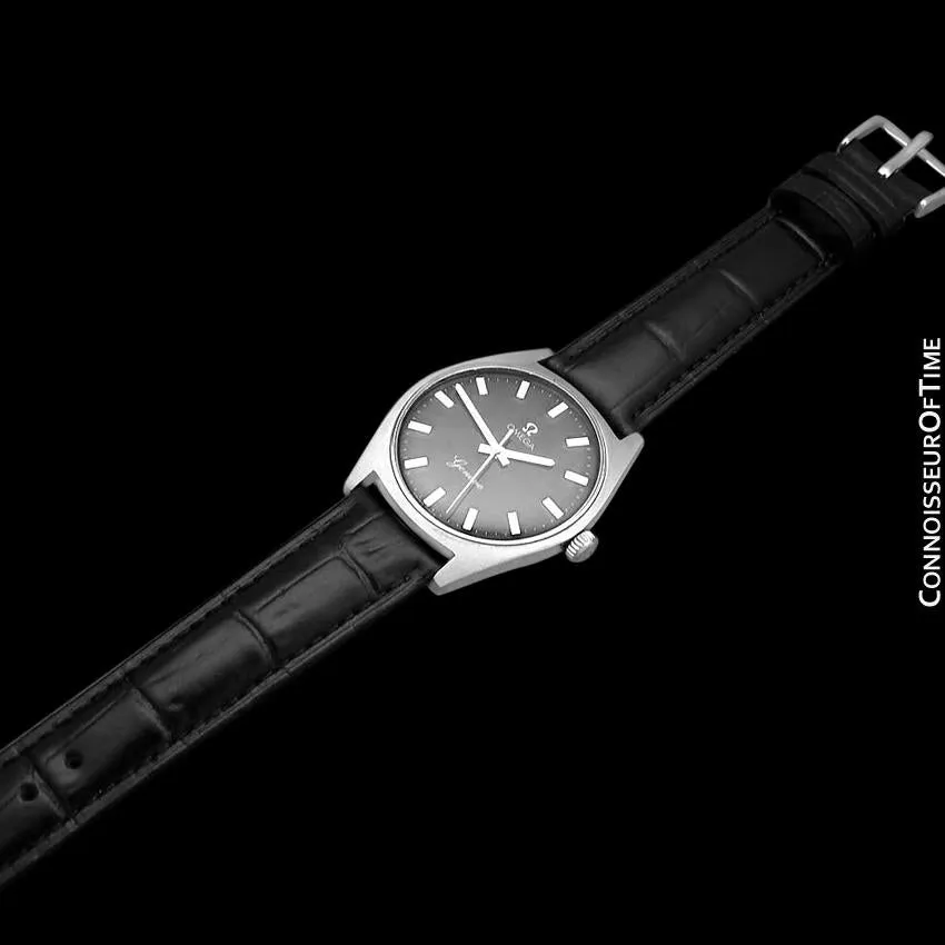 1970 Omega Geneve Vintage Mens Waterproof Style Dress Watch - Stainless Steel