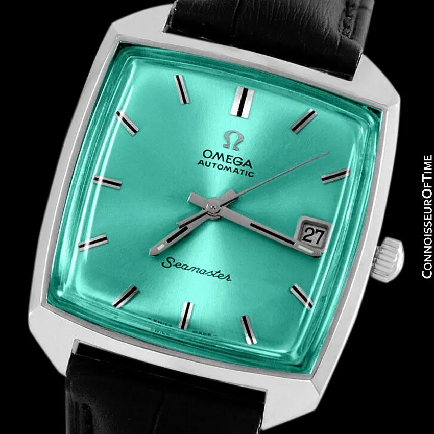 1970's Omega Seamaster Compressor Mens Vintage Watch with 565 Movement, Automatic, Quick-Setting Date - Stainless Steel