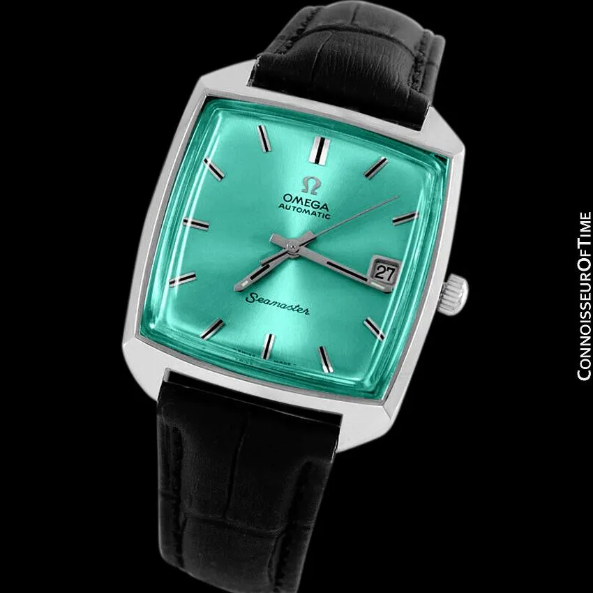 1970's Omega Seamaster Compressor Mens Vintage Watch with 565 Movement, Automatic, Quick-Setting Date - Stainless Steel