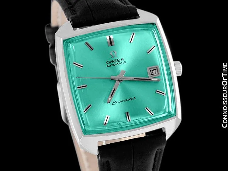 1970's Omega Seamaster Compressor Mens Vintage Watch with 565 Movement, Automatic, Quick-Setting Date - Stainless Steel