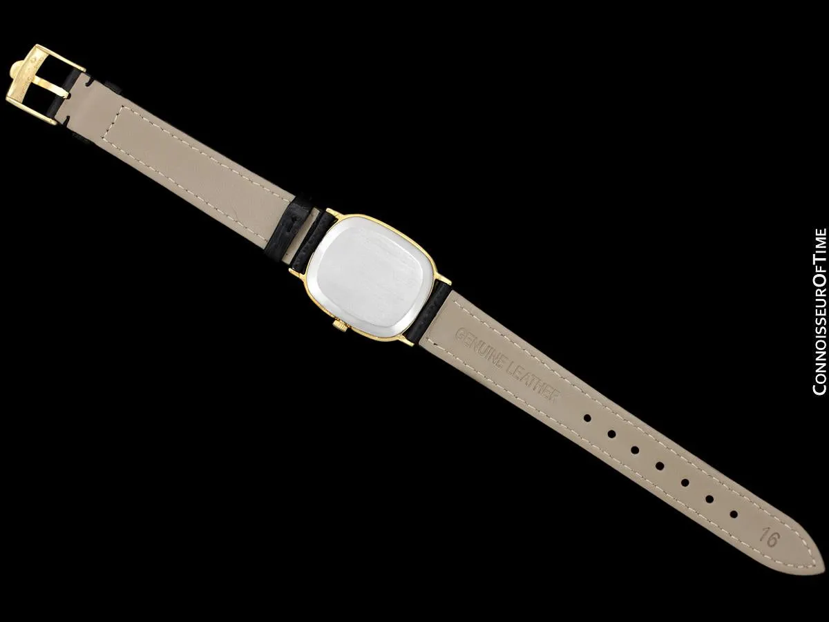 1974 Omega De Ville Vintage Mens Handwound Ellipse Ultra Thin Dress Watch - 18K Gold Plated & Stainless Steel