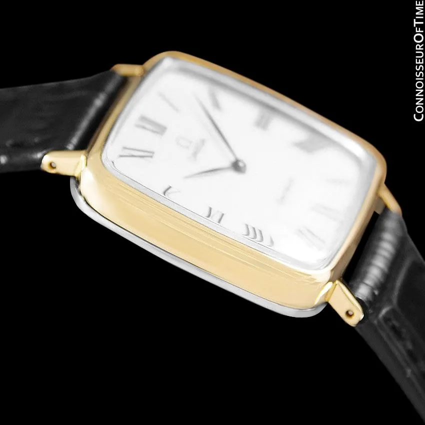 1974 Omega Geneve Vintage Midsize Handwound Ultra Slim Watch - 18K Gold Plated & Stainless Steel