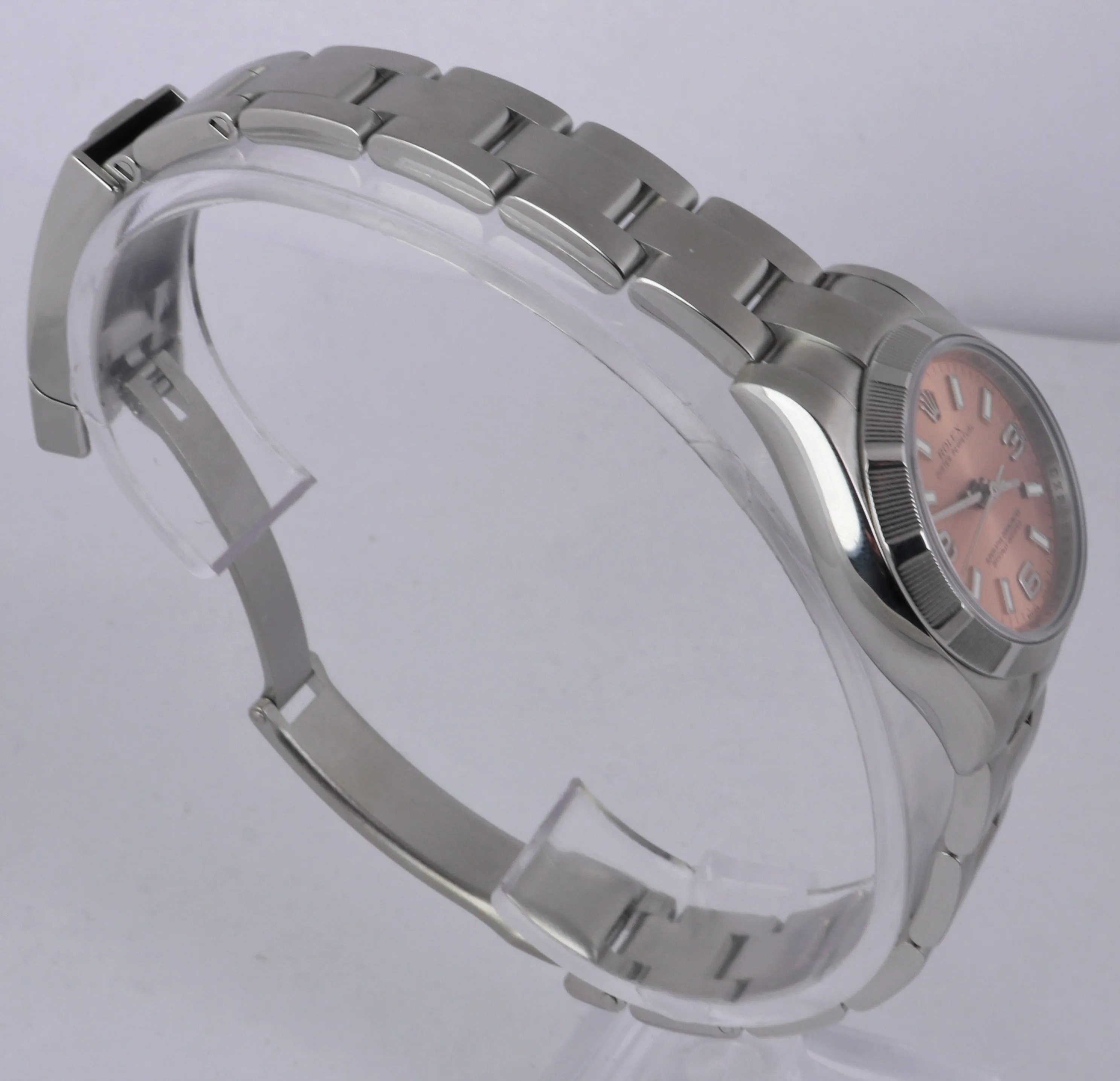 2009 Ladies Rolex Oyster Perpetual Salmon 176210 Stainless 26mm Oyster Watch