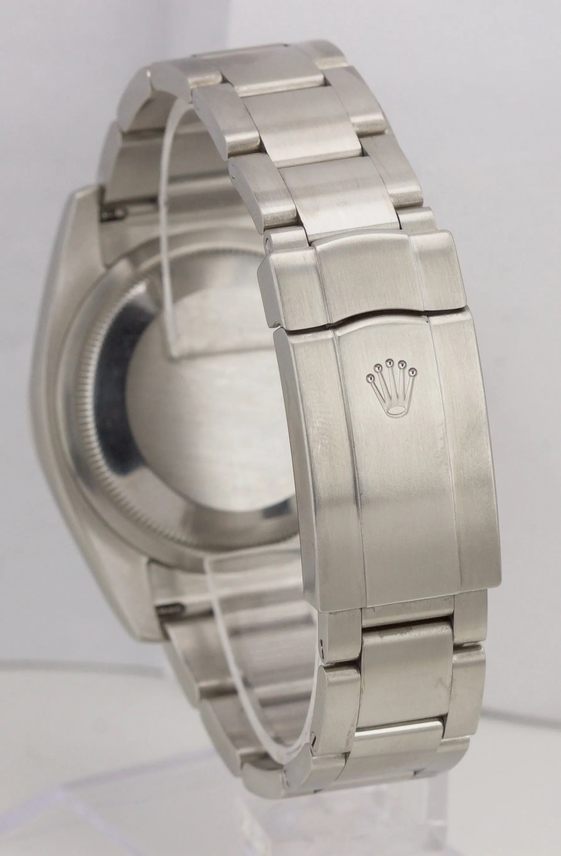 2014 Rolex Oyster Perpetual 116000 36mm Blue Silver Concentric Stainless Watch