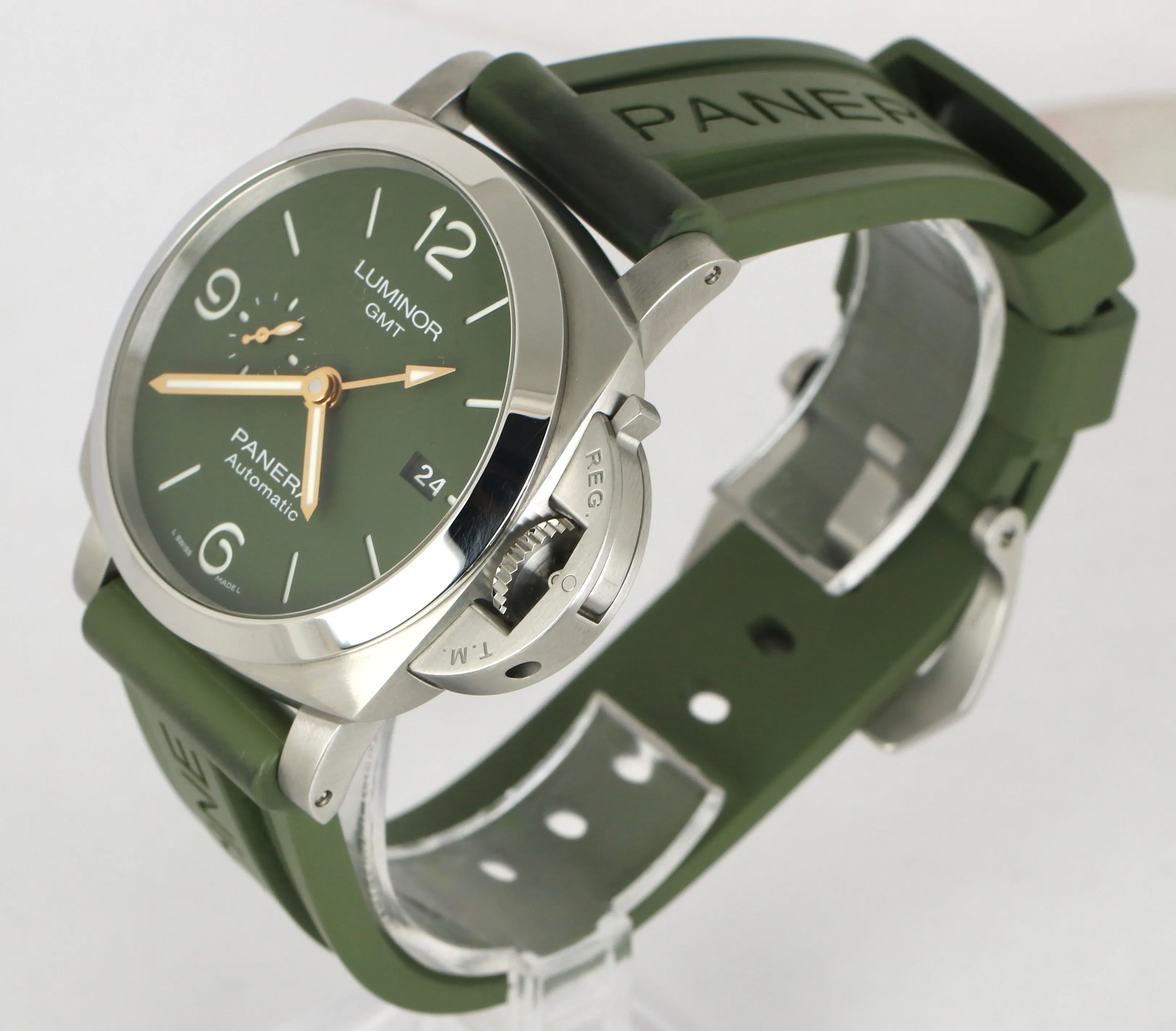2020 Panerai Luminor 1950 3 Days GMT Mahendra Dhoni PAM01056 Green 44mm PAM 1056