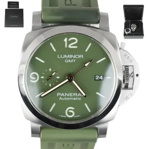 2020 Panerai Luminor 1950 3 Days GMT Mahendra Dhoni PAM01056 Green 44mm PAM 1056