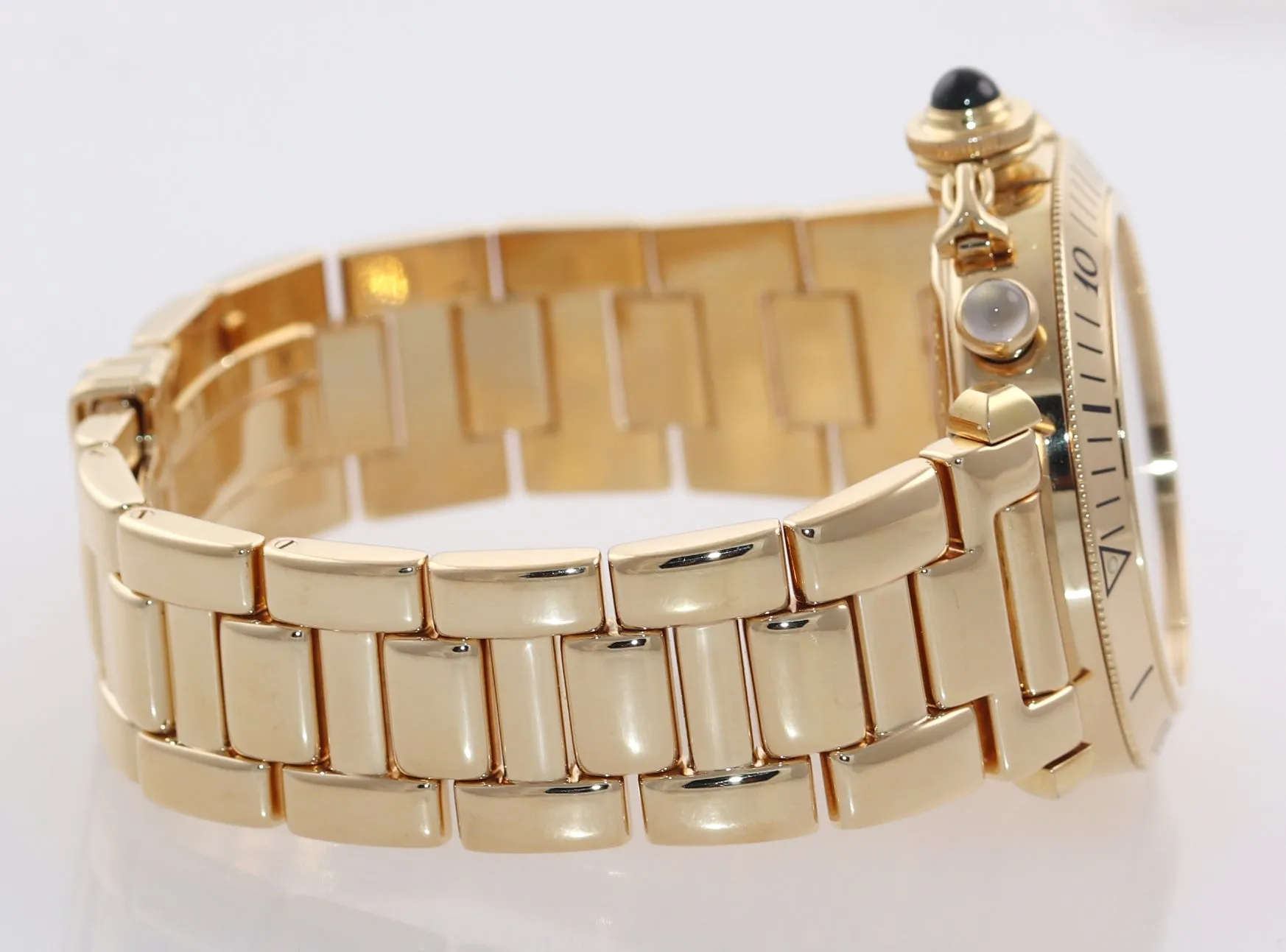 2022 Service Cartier Pasha 39mm Yellow Gold Three Time Automatic 0925 Watch