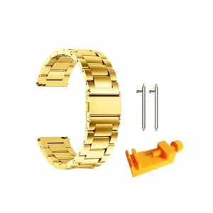 20mm watch 3 links stainless -steel strap - Gold