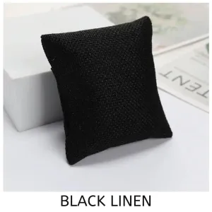 5 Colors Beige Black Grey Fabric Pillow For Watch Bangle Bracelet Display Holder Gift Jewelry Cushion DIY Accessories Wholesale