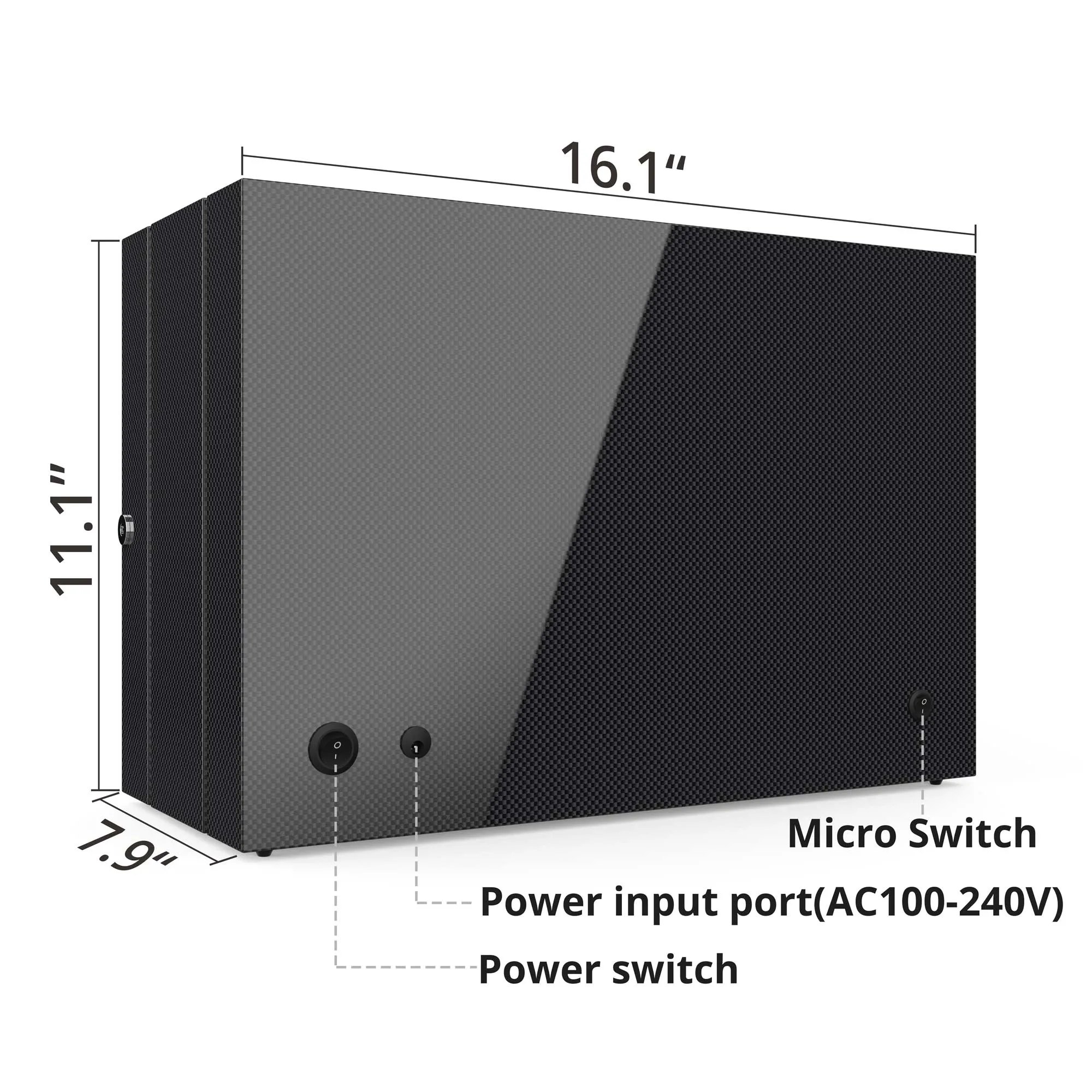 8 Automatic Watch Winders with LCD Touch Screen, Carbon Fiber