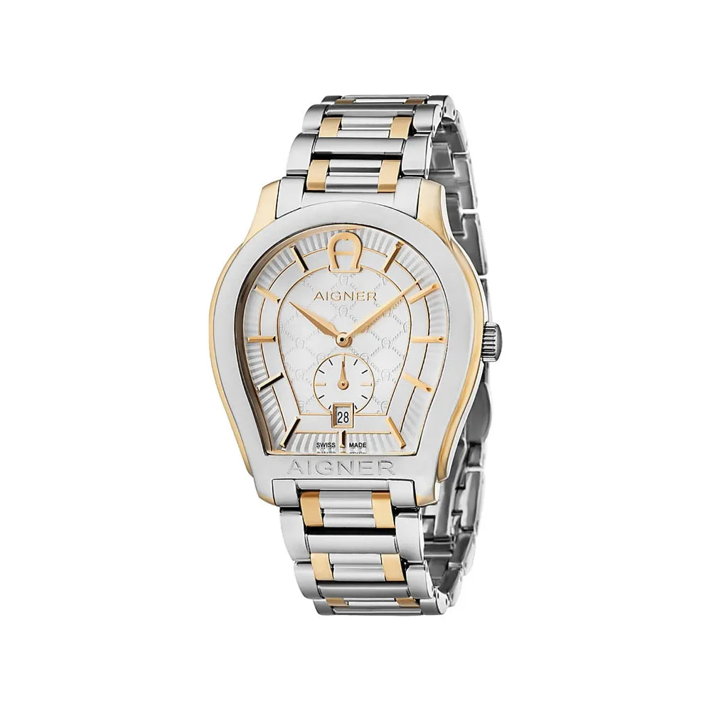 AIGNER Men's Vicenza Silver and Gold Watch