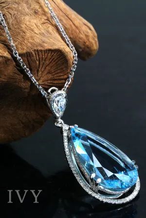 Angelic Aquamarine and Diamond Pendant