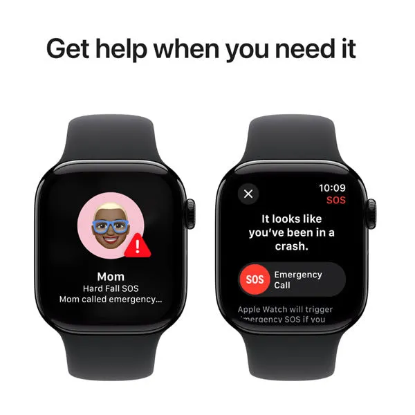 Apple Watch Series 10 GPS   Cellular 42mm Jet Black Aluminium Case with Black Sport Band - S/M