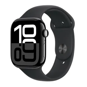 Apple Watch Series 10 GPS   Cellular 42mm Jet Black Aluminium Case with Black Sport Band - S/M