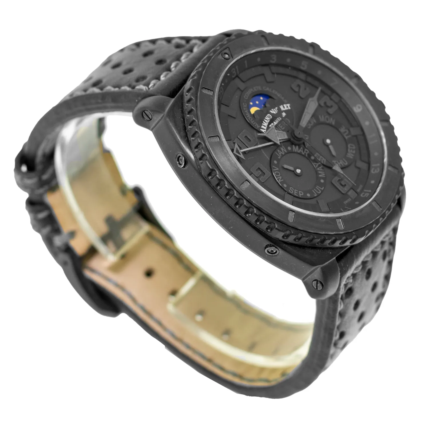 Armand Nicolet S05 Annual Calendar Nero 44mm Titanium Black Dial T612N