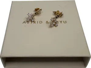 Astrid & Miyu Cosmic Star Crystal Ear Jacket in 18k Gold plate