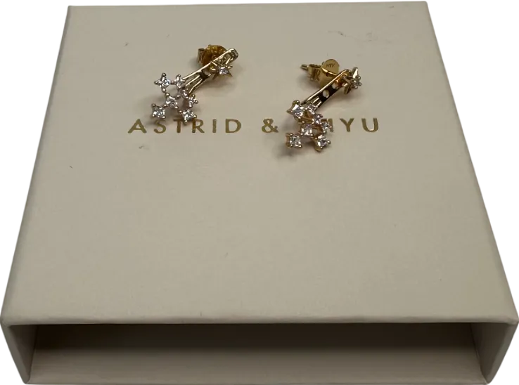 Astrid & Miyu Cosmic Star Crystal Ear Jacket in 18k Gold plate