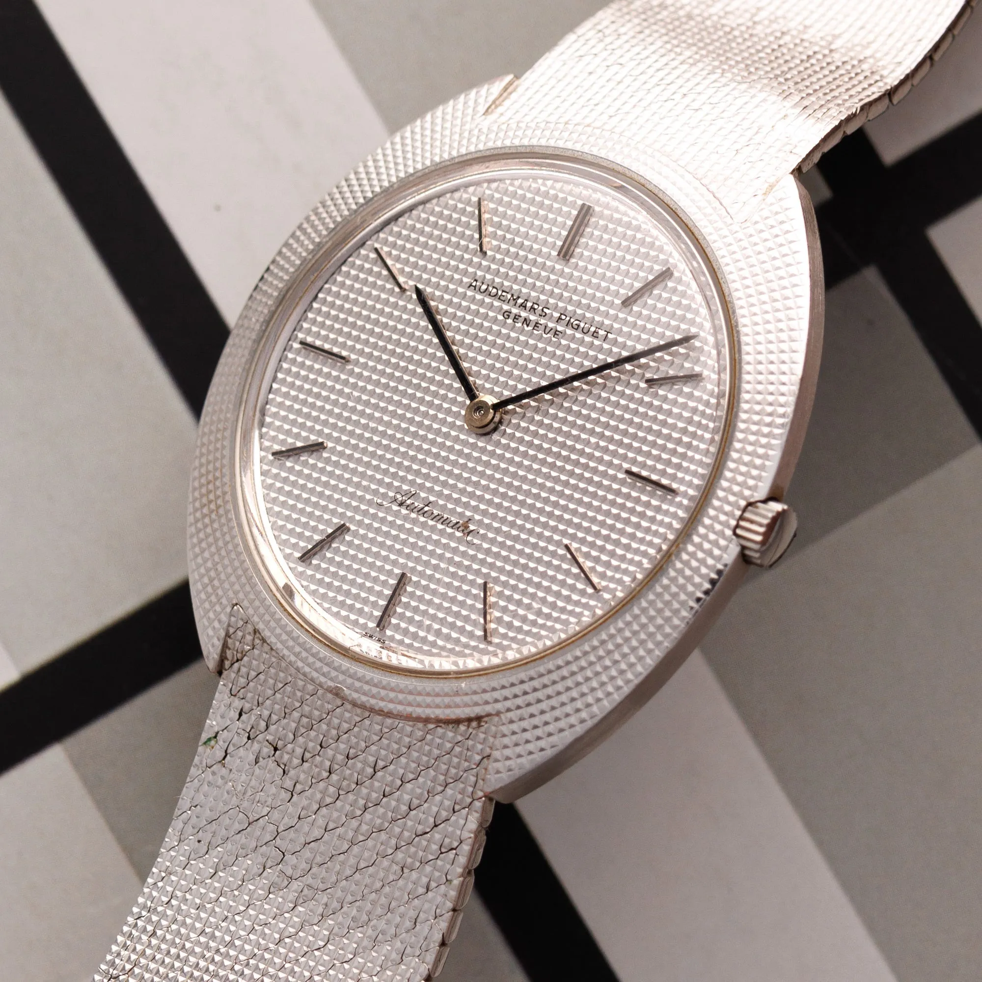 Audemars Piguet White Gold Automatic Tonneau Watch