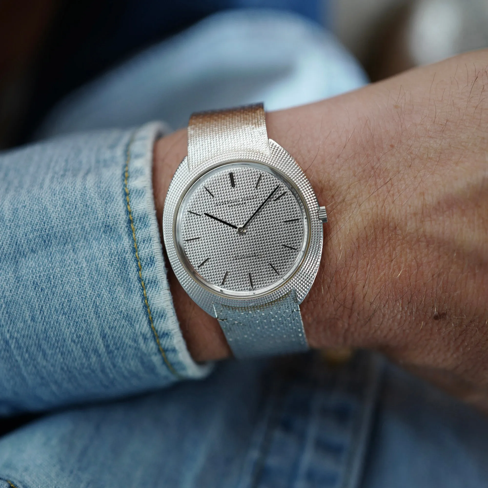 Audemars Piguet White Gold Automatic Tonneau Watch