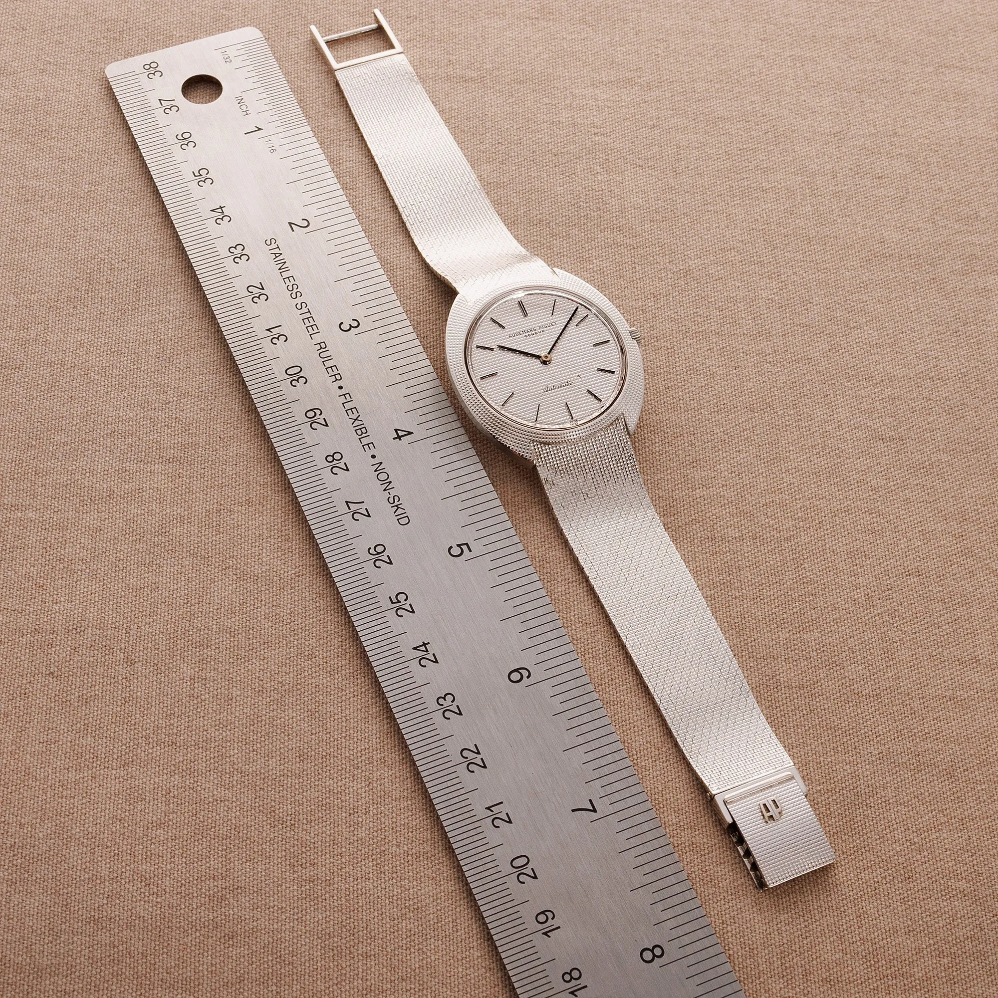 Audemars Piguet White Gold Automatic Tonneau Watch