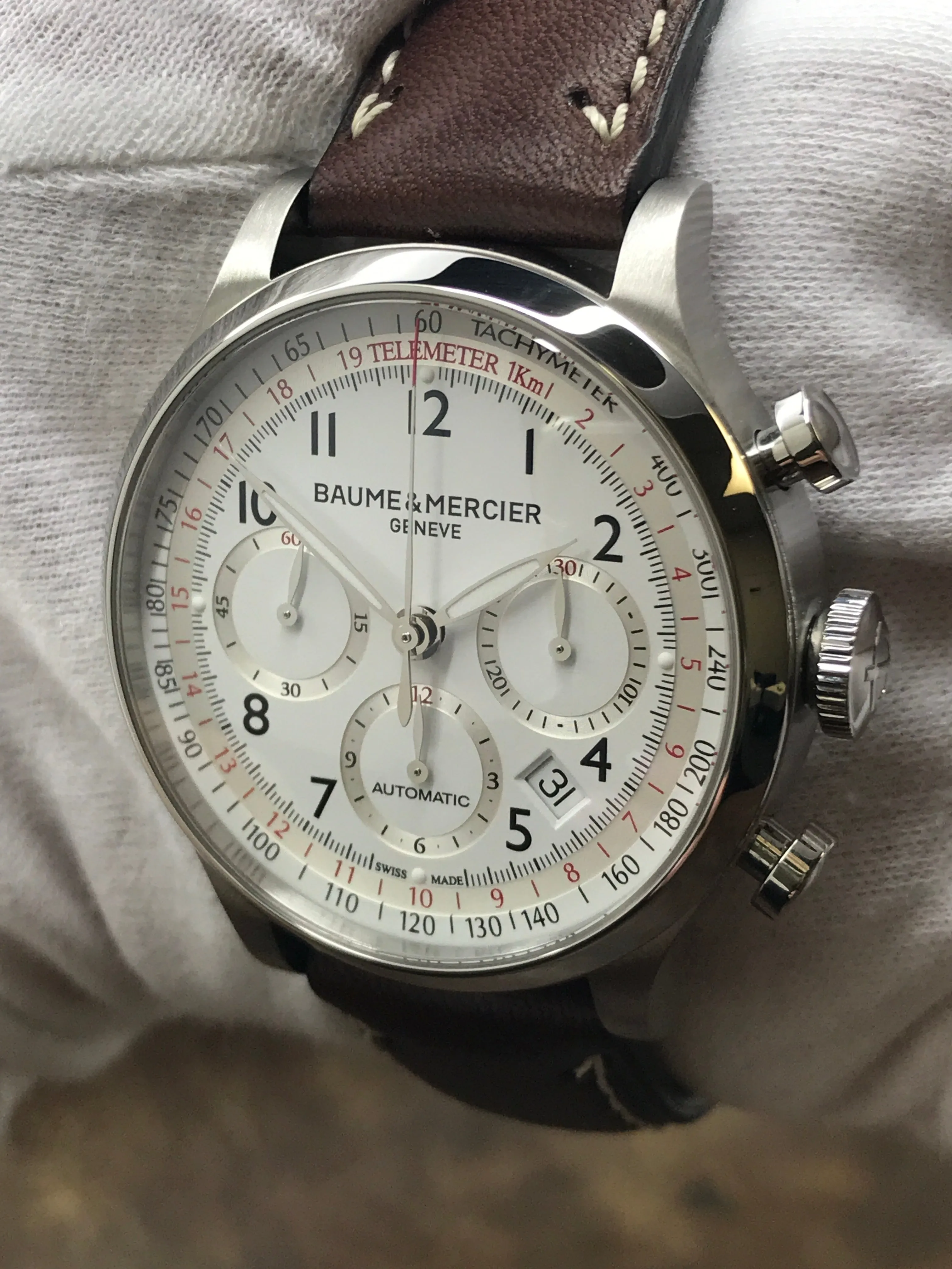 Baume & Mercier Capeland 65687 White Dial Automatic Men's Watch