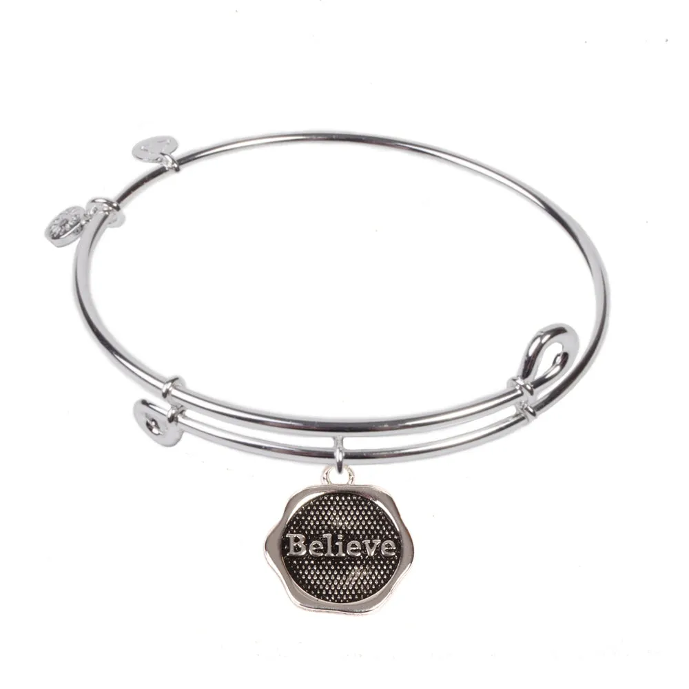Believe, Bangle Sterling Silver Plated