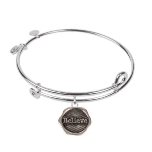 Believe, Bangle Sterling Silver Plated