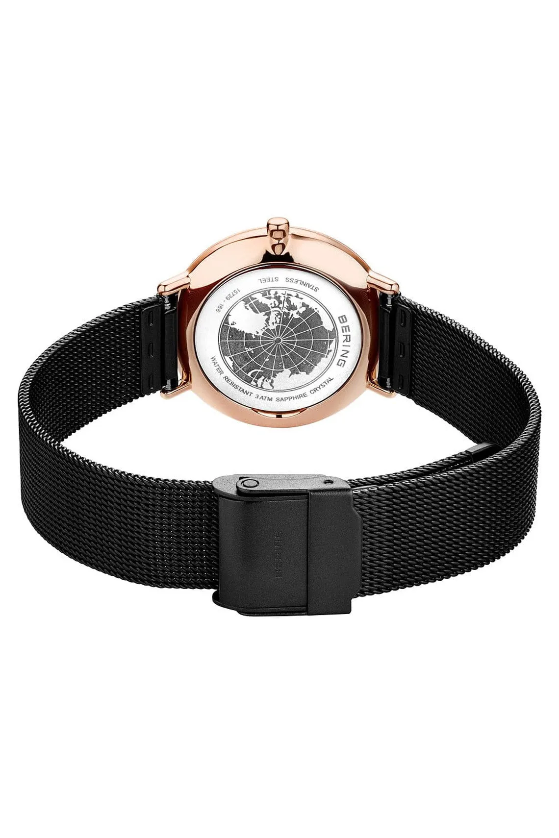 Bering Classic 27mm Ultra Slim  Black Milanese Strap Watch