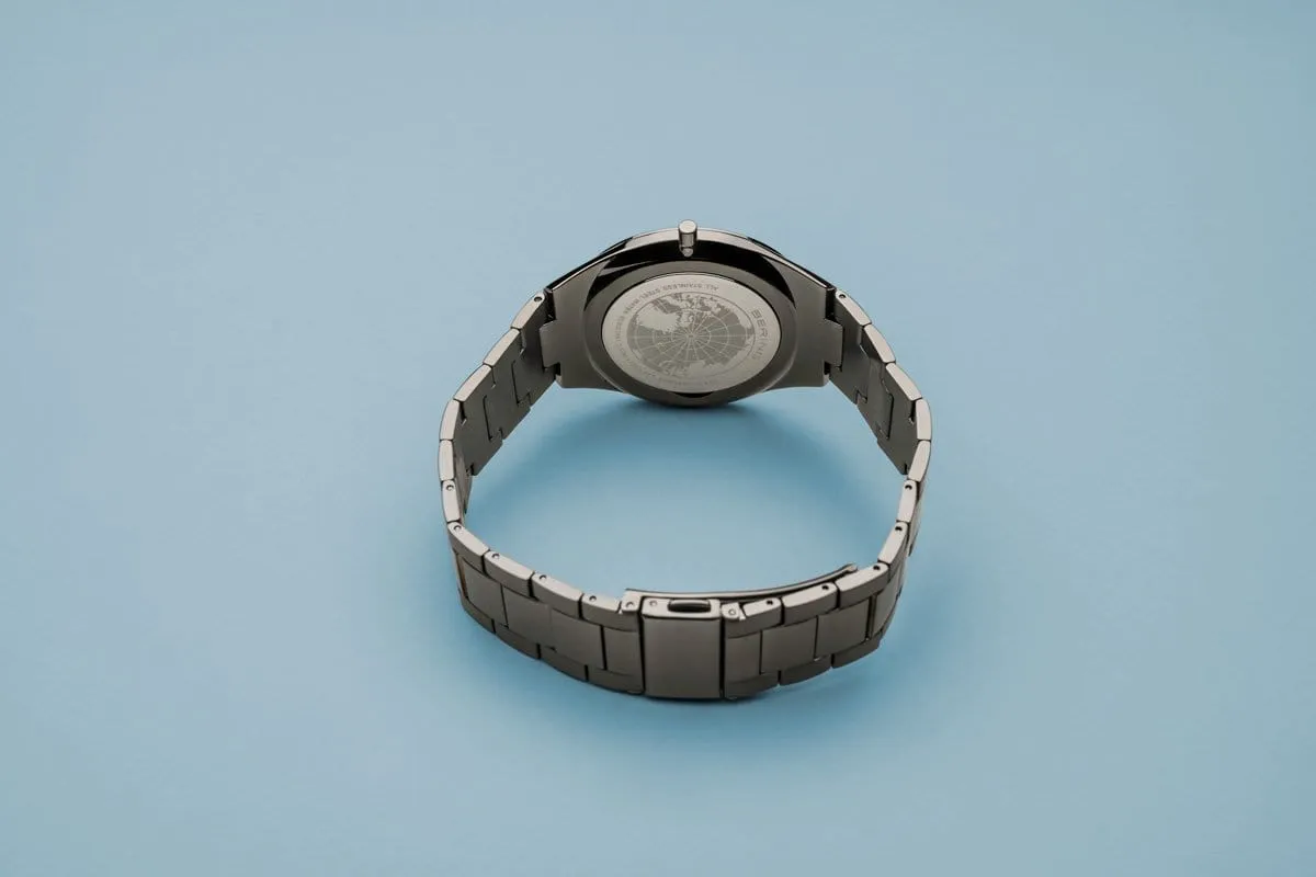 BERING Ultra Slim 40mm Grey Dial Grey Stainless Steel Men's Watch 17240-777