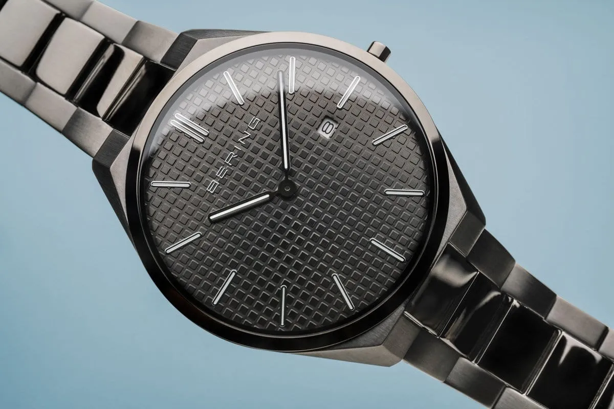 BERING Ultra Slim 40mm Grey Dial Grey Stainless Steel Men's Watch 17240-777