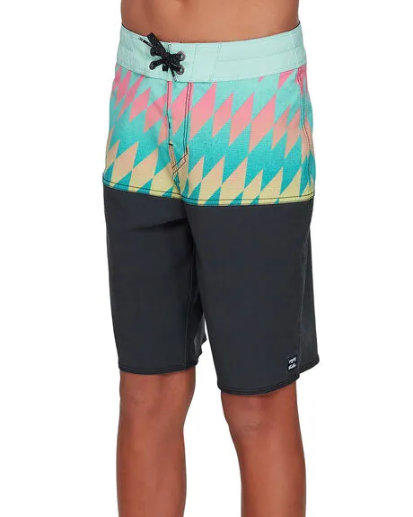 BILLABONG BOYS FIFTY 50 PRO AQUA BOARDSHORT