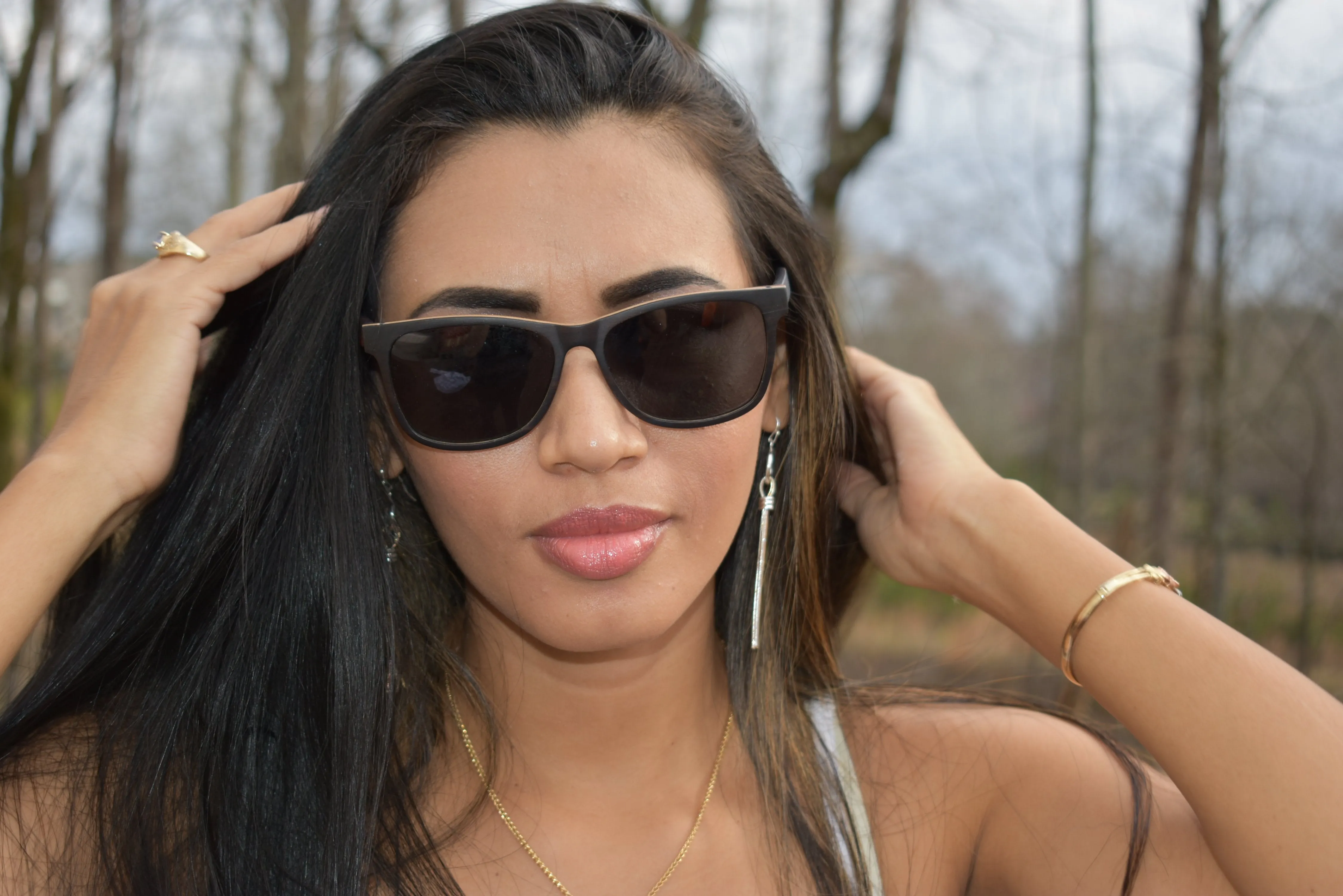 Black Sandalwood Classic Frame Sunglasses - Fino