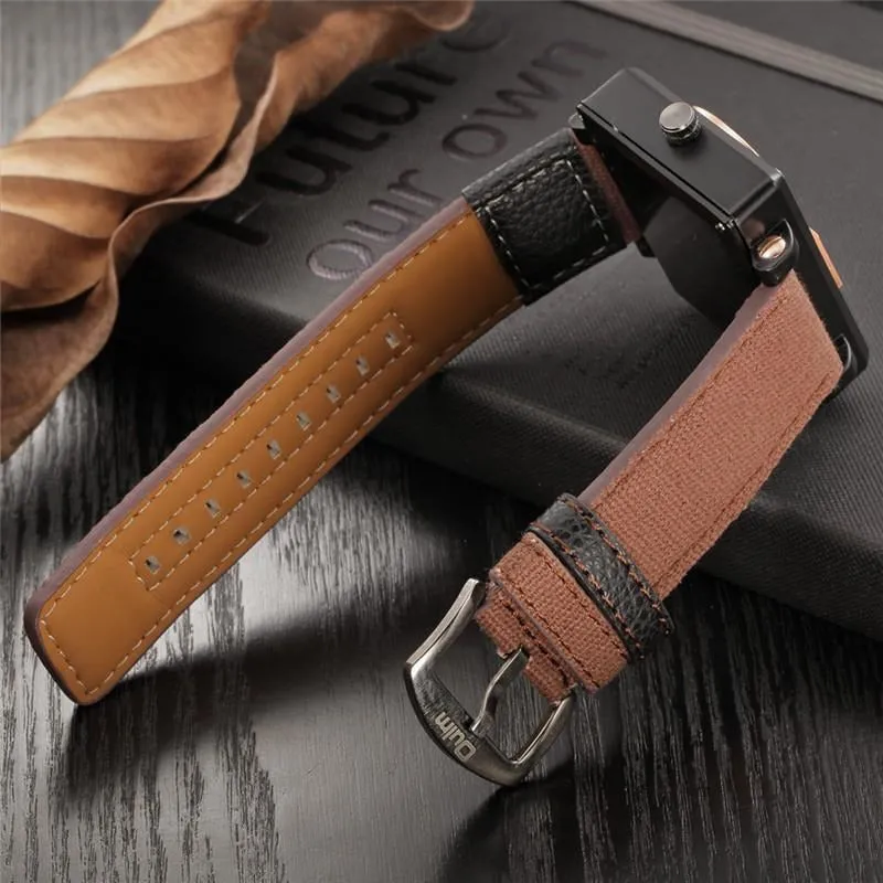 Boxy Triple-Time-Zone Watch