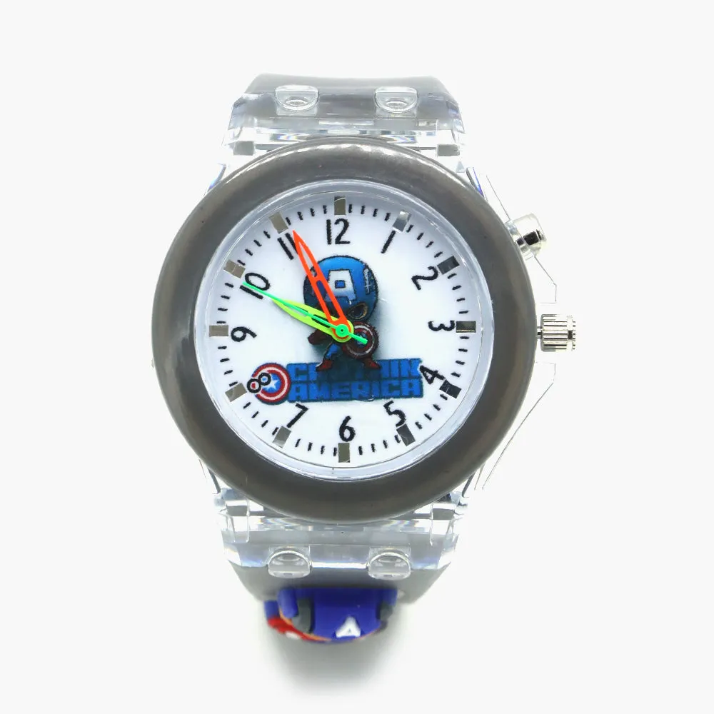 Boys Analog Light Watch - Black