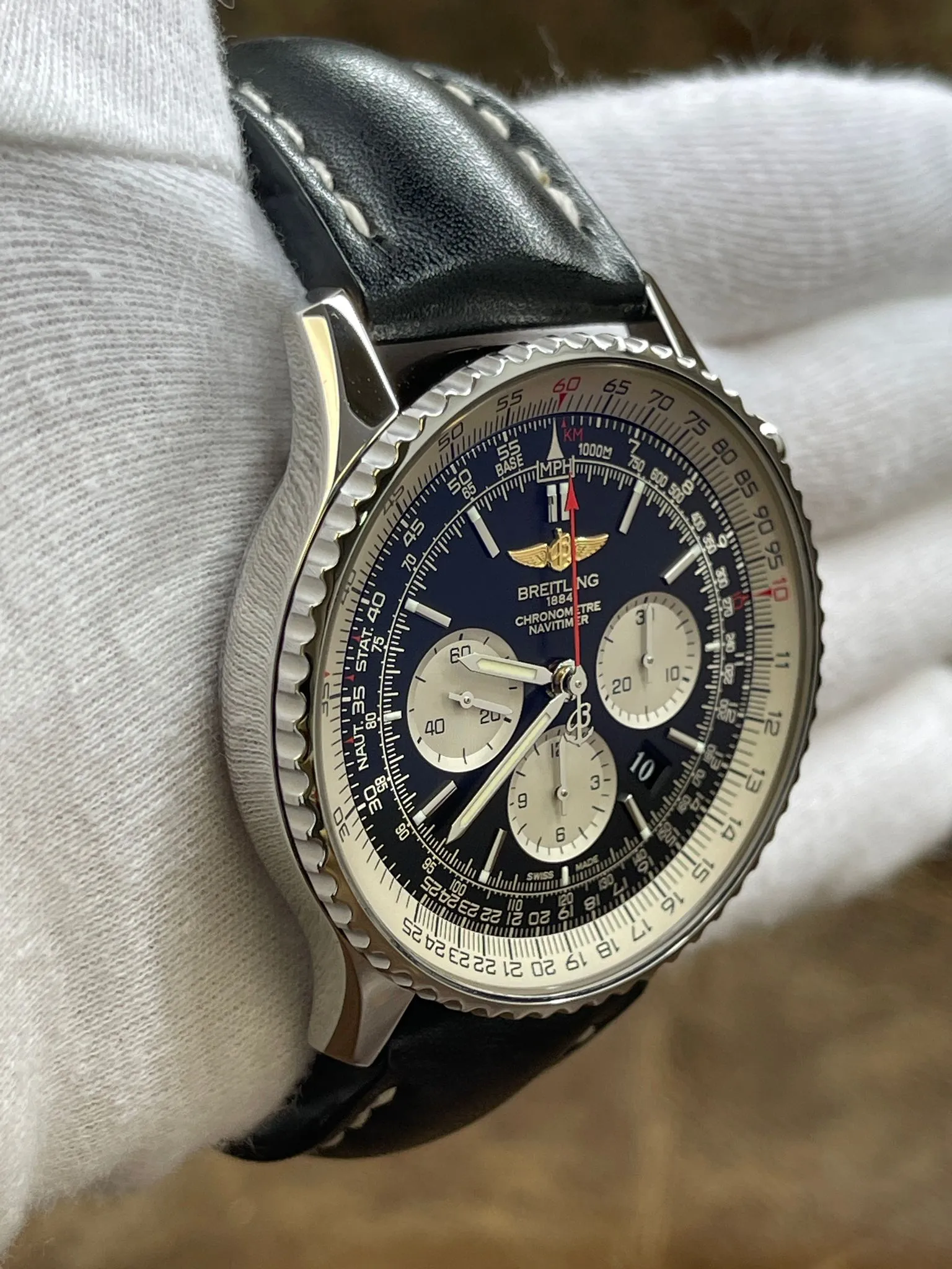 Breitling Navitimer B01 AB0127 Black Panda Dial Automatic Men's Watch