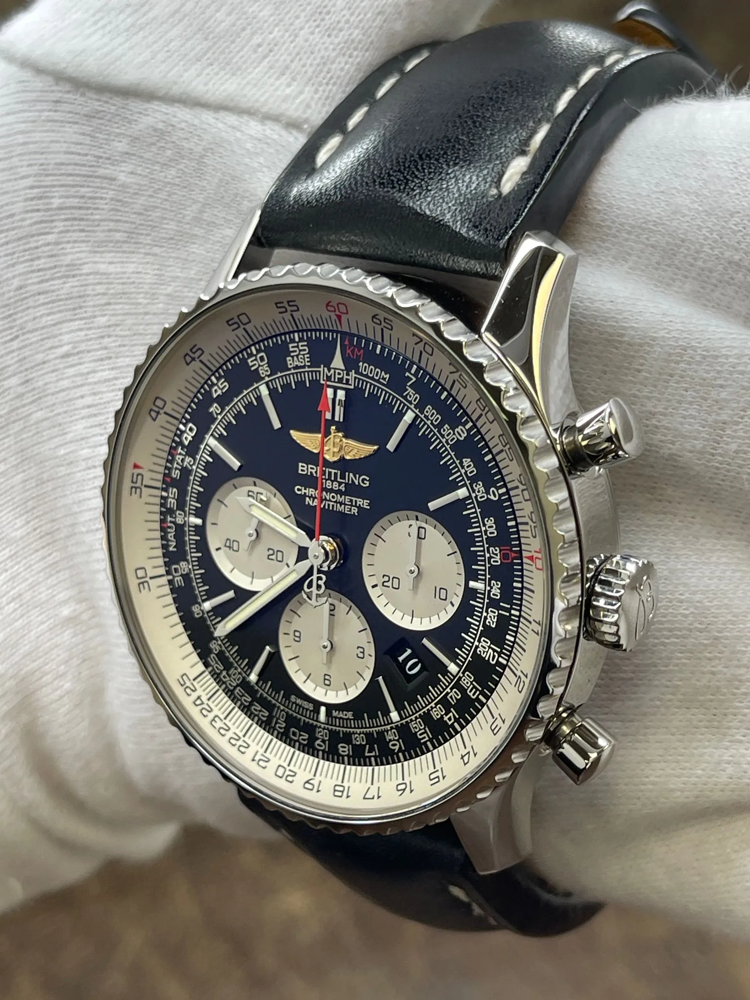 Breitling Navitimer B01 AB0127 Black Panda Dial Automatic Men's Watch
