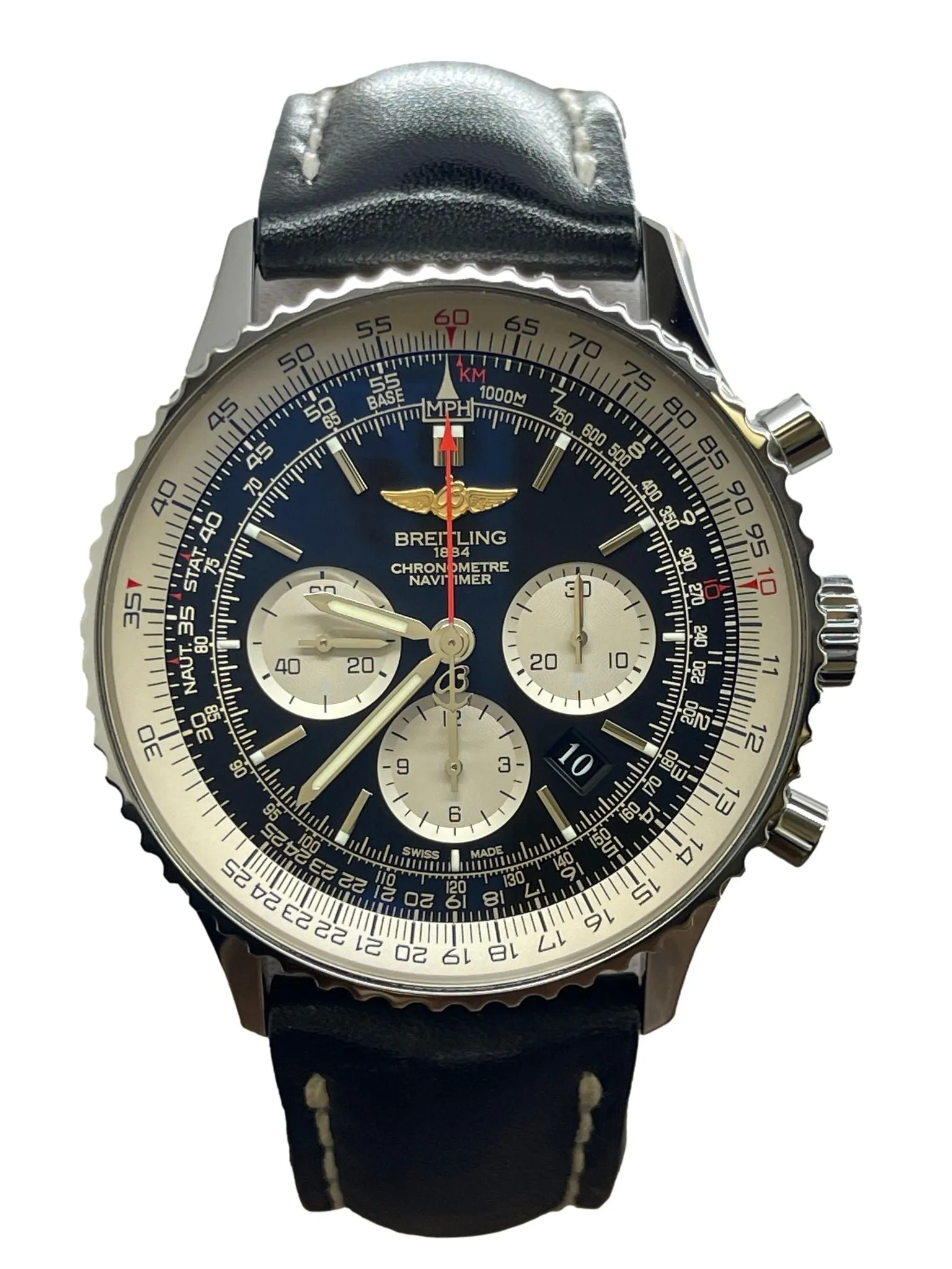 Breitling Navitimer B01 AB0127 Black Panda Dial Automatic Men's Watch